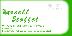 marcell stoffel business card